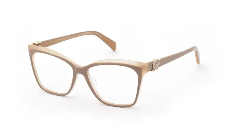 Blumarine Montature da vista Donna in acetato beige a farfalla