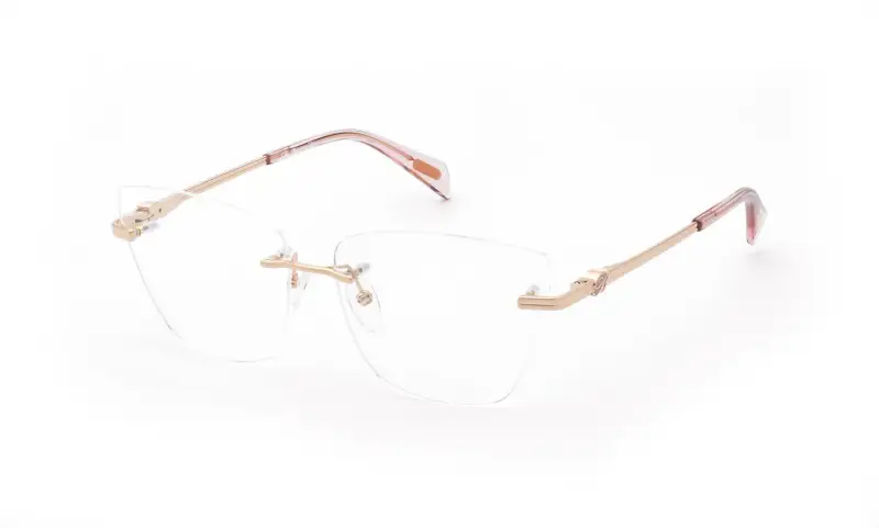 Donna VBM232 08FC Montature da vista Metallo Oro Farfalla