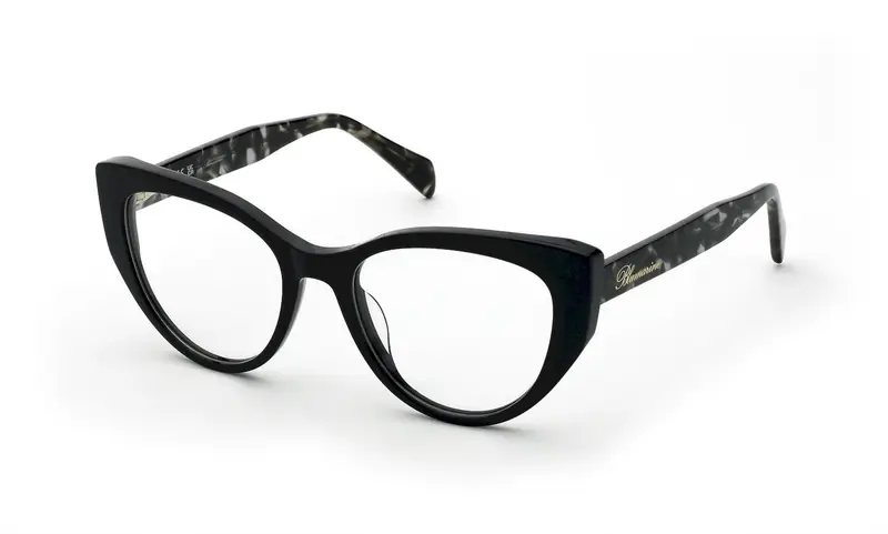 Blumarine Donna VBM882  700Y Montature da vista Acetato Nero  Farfalla