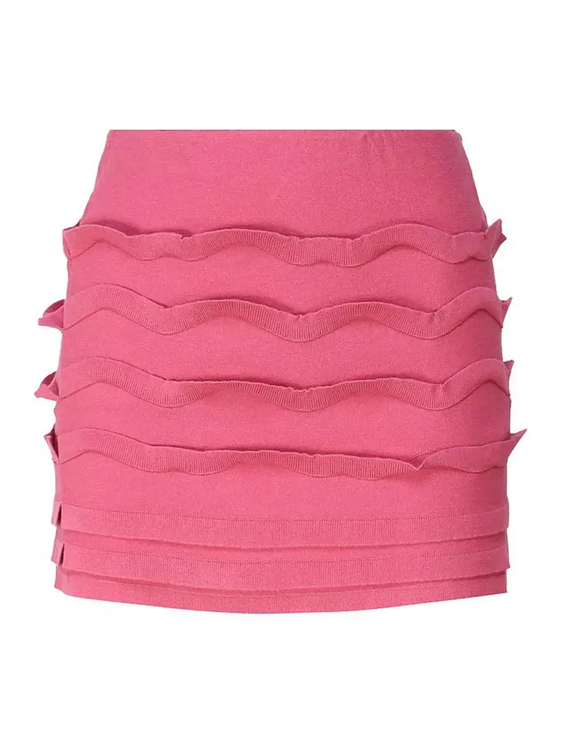 Gonna corta elasticizzata Color Carne E Neutri