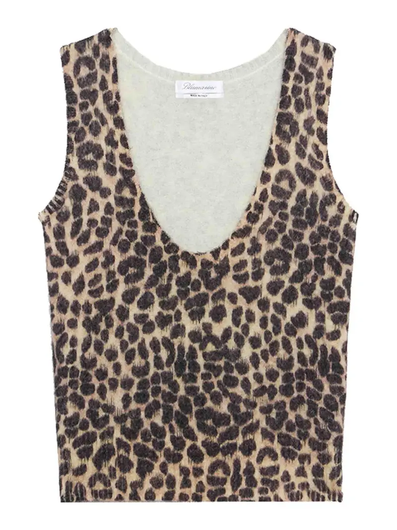 Maglia Senza Manica Animalier