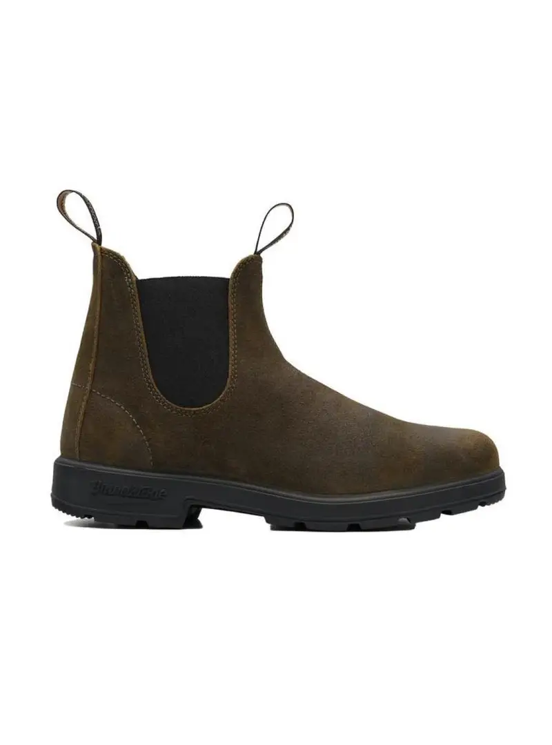 Blundstone - Nabuk Verde Oliva Con Elastico Nero 1615