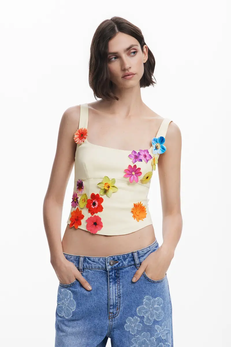 Blusa corsetto fiori Tyler McGillivary