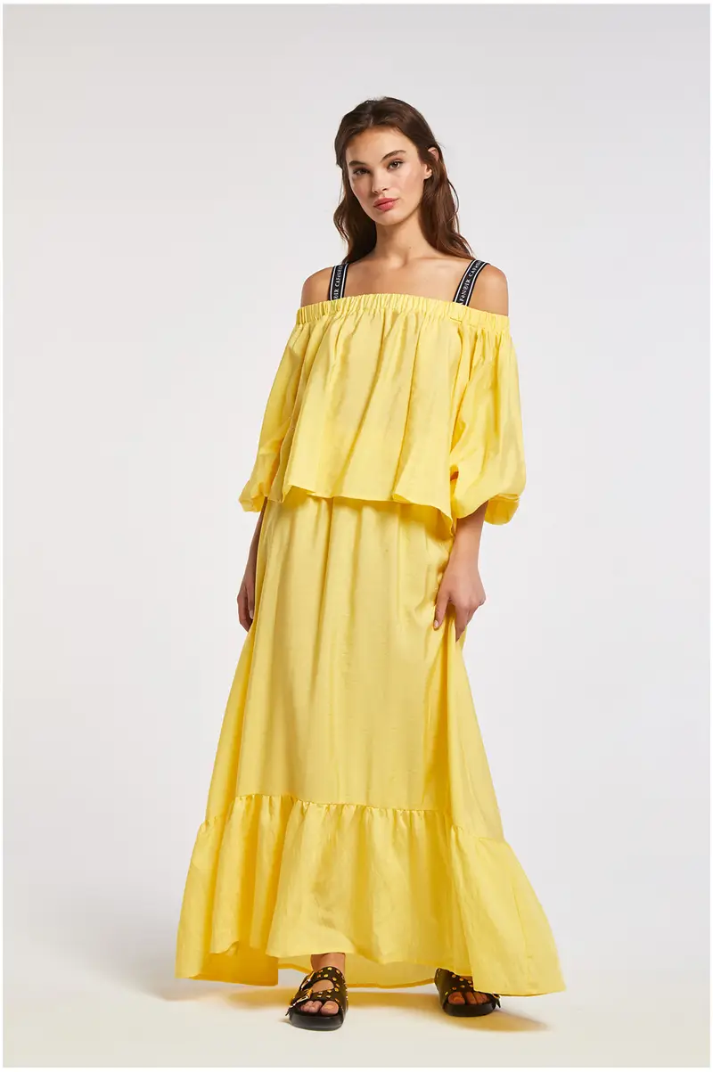 blusa dalle maniche balloon lime