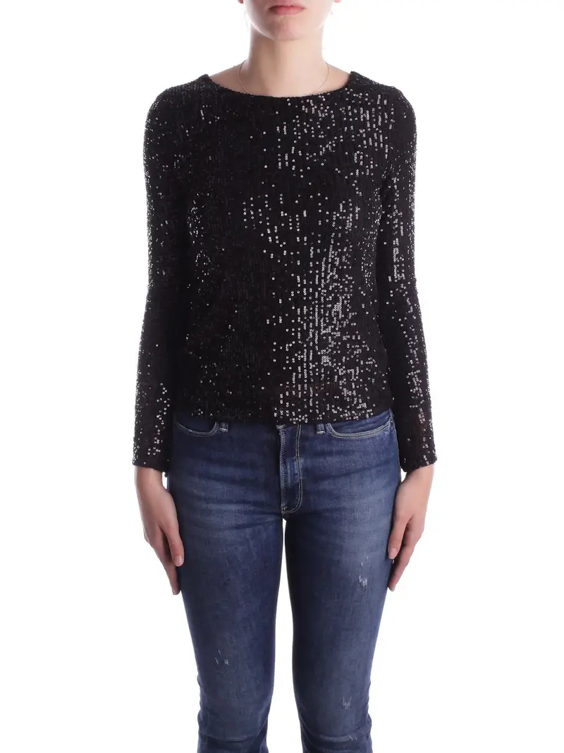 Blusa Donna MADEMOISELLE DU MONDE Nero