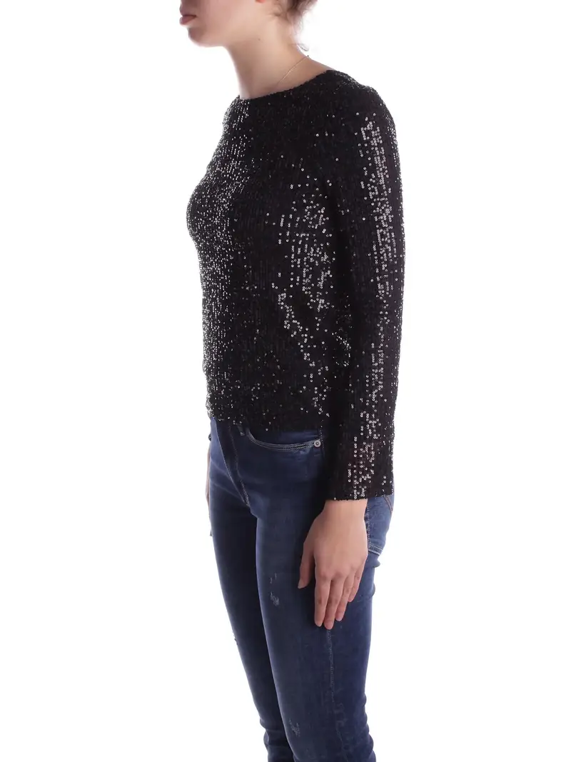 Blusa Donna MADEMOISELLE DU MONDE Nero miniatura 2