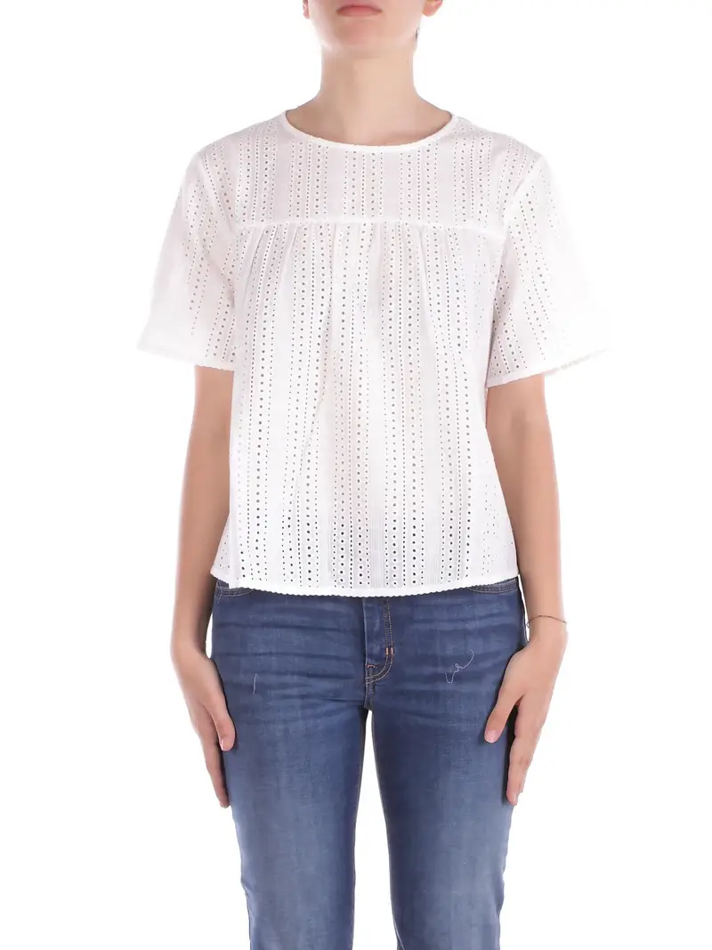 Blusa Donna MAX MARA Total white Popeline fantasia