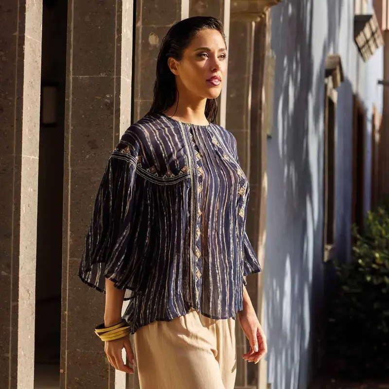 BLUSA GIOIA | Colore: Blu | Taglia: XL