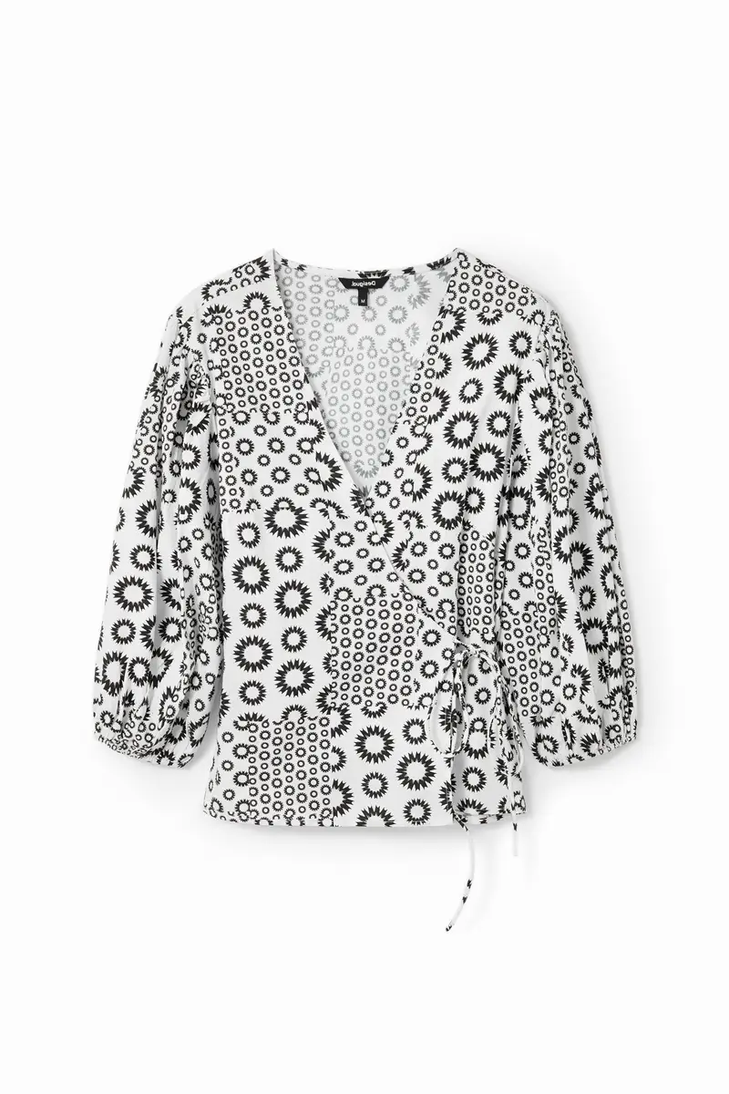 Blusa incrociata patch