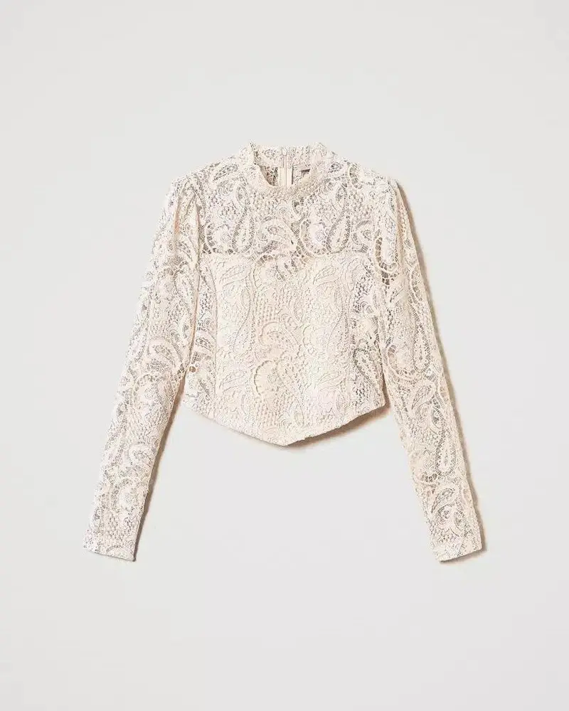 Blusa pizzo macramè Panna