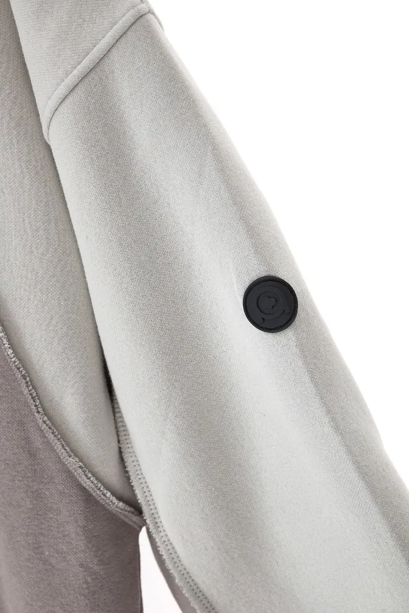 Felpa con cappuccio bicolore beige chiaro e tortora interno felpato Boardman PT-F-8050 [BEIGE miniatura 2