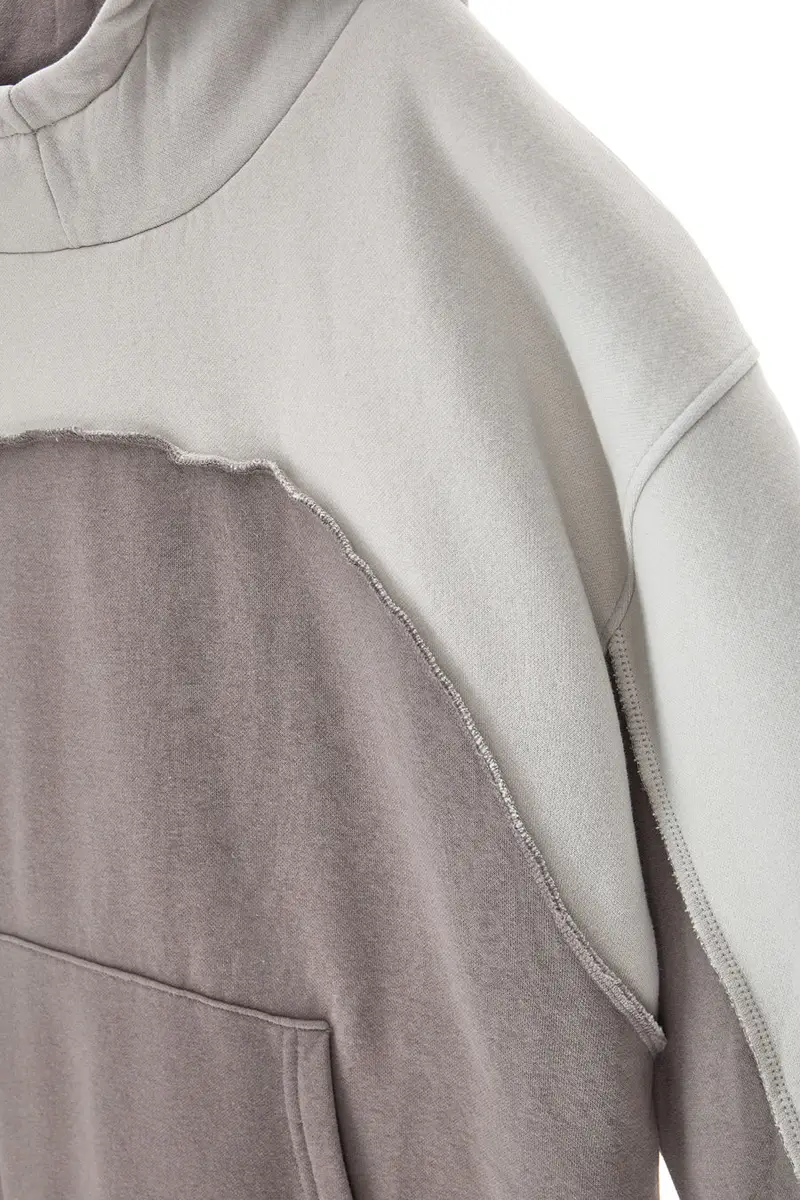 Felpa con cappuccio bicolore beige chiaro e tortora interno felpato Boardman PT-F-8050 [BEIGE miniatura 4