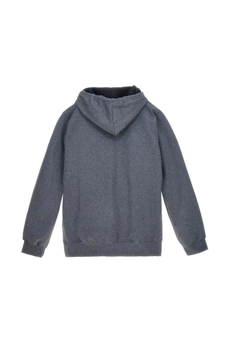 Felpa con cappuccio grigio zip intera interno felpato Boardman NBY322 [GRIGIO] miniatura 2