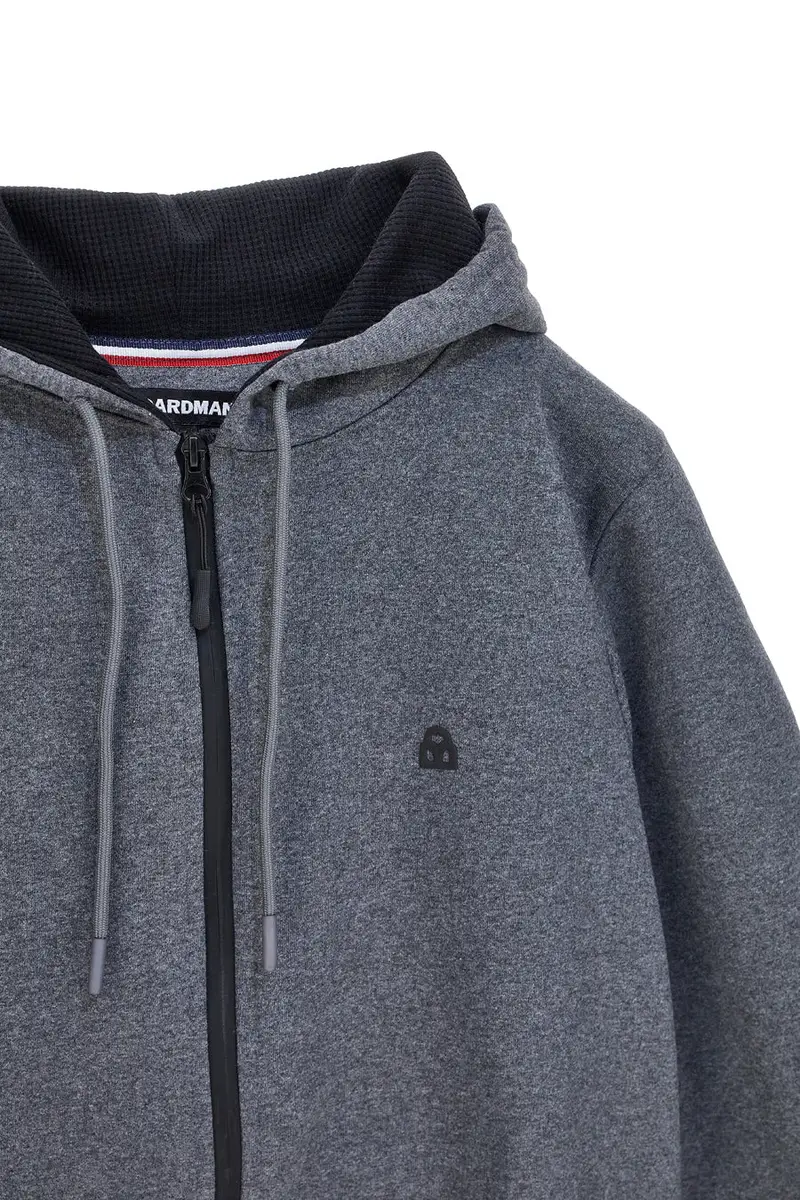 Felpa con cappuccio grigio zip intera interno felpato Boardman NBY322 [GRIGIO] miniatura 3