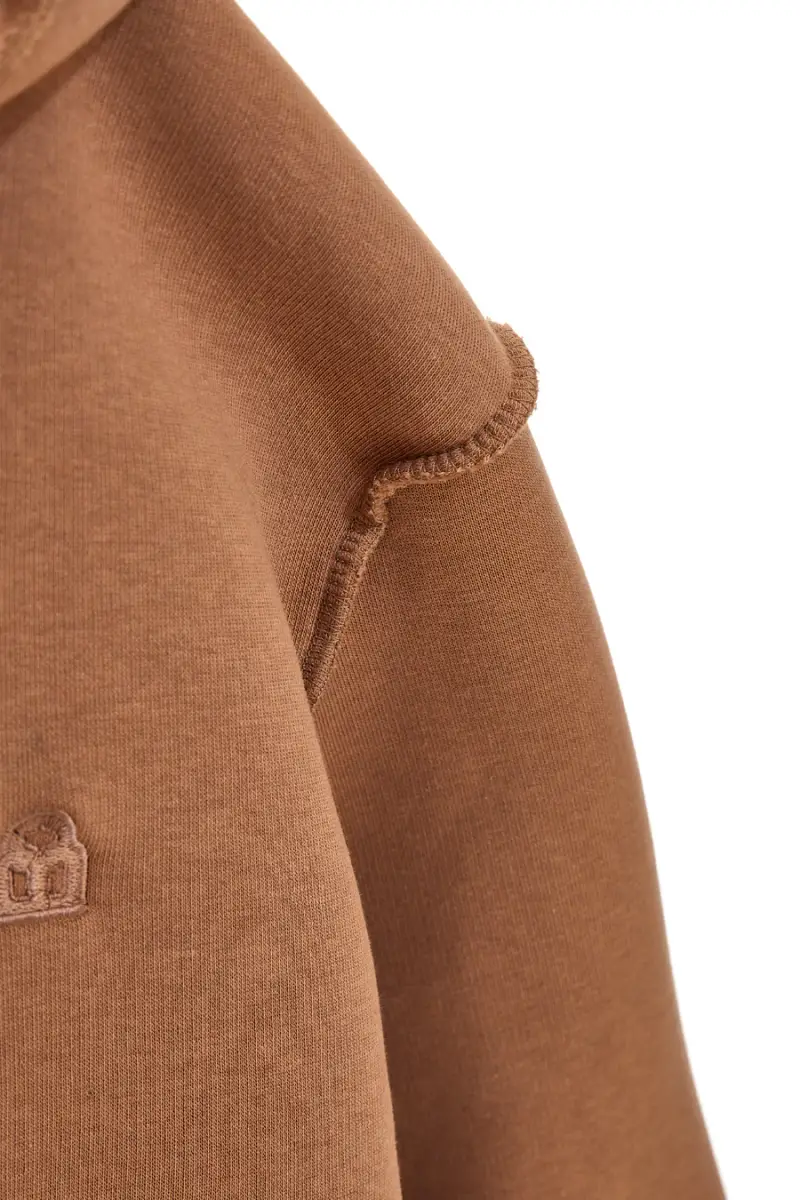 Felpa con cappuccio marrone interno felpato Boardman 100 [CAMEL] miniatura 2