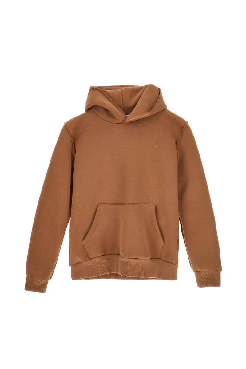 Felpa con cappuccio marrone interno felpato Boardman 100 [CAMEL]