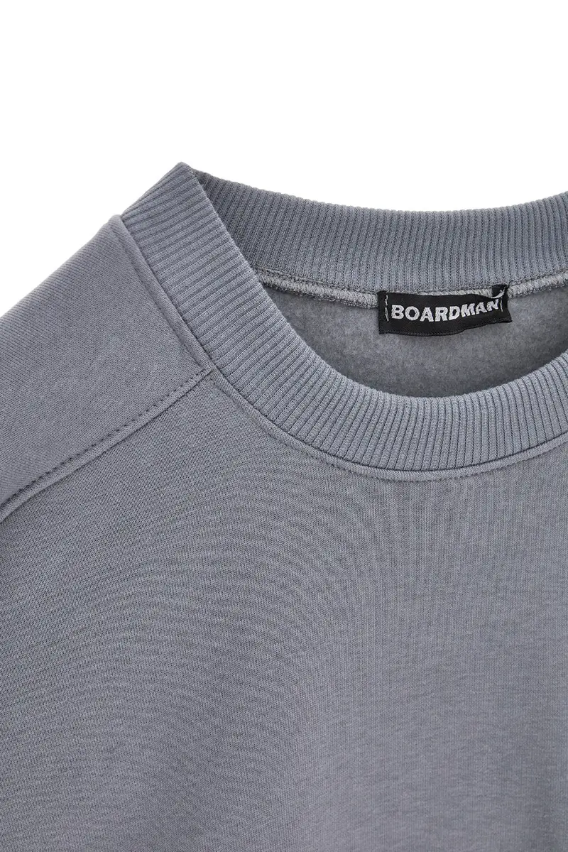 Felpa girocollo grigio interno felpato Boardman 600 [IRON] miniatura 2