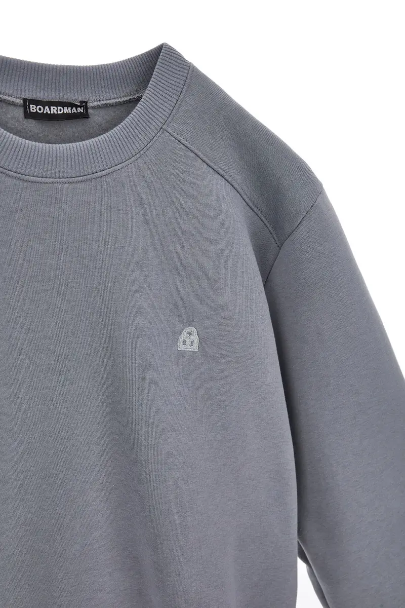 Felpa girocollo grigio interno felpato Boardman 600 [IRON] miniatura 4