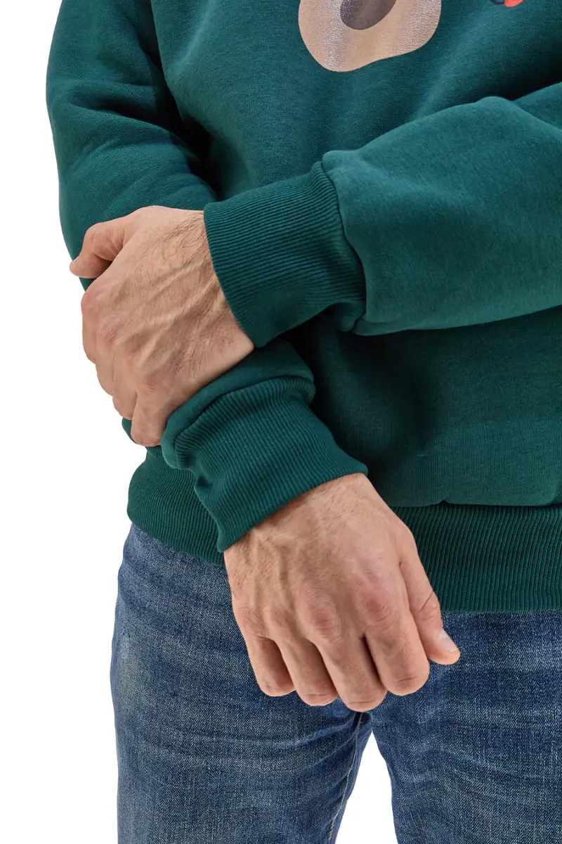 Felpa Girocollo Verde con Renna Natalizia BOARDMAN 24404 [VERDE] miniatura 5