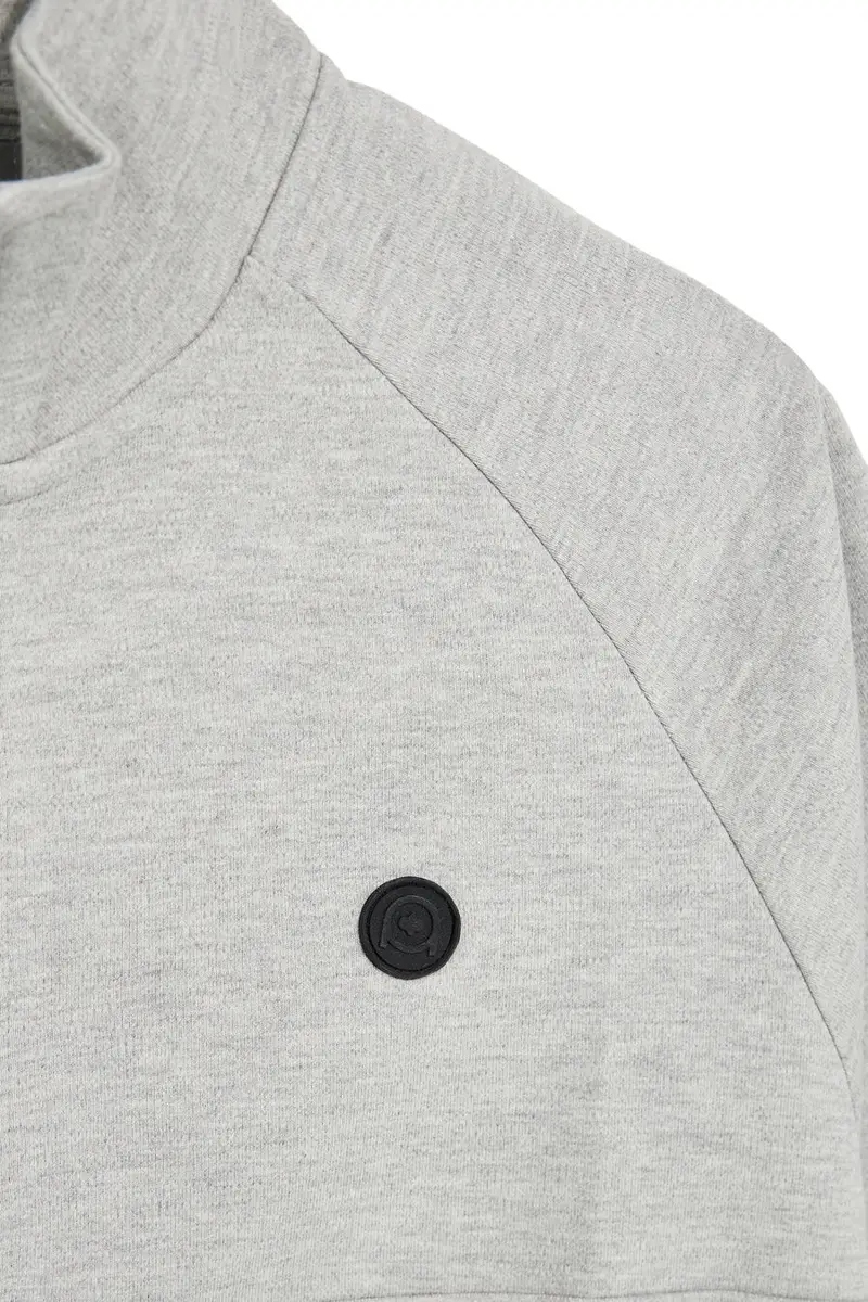 Felpa grigia con zip e collo alto Boardman Alpha pt-t-9072 [GRIGIO CHIARO] miniatura 4