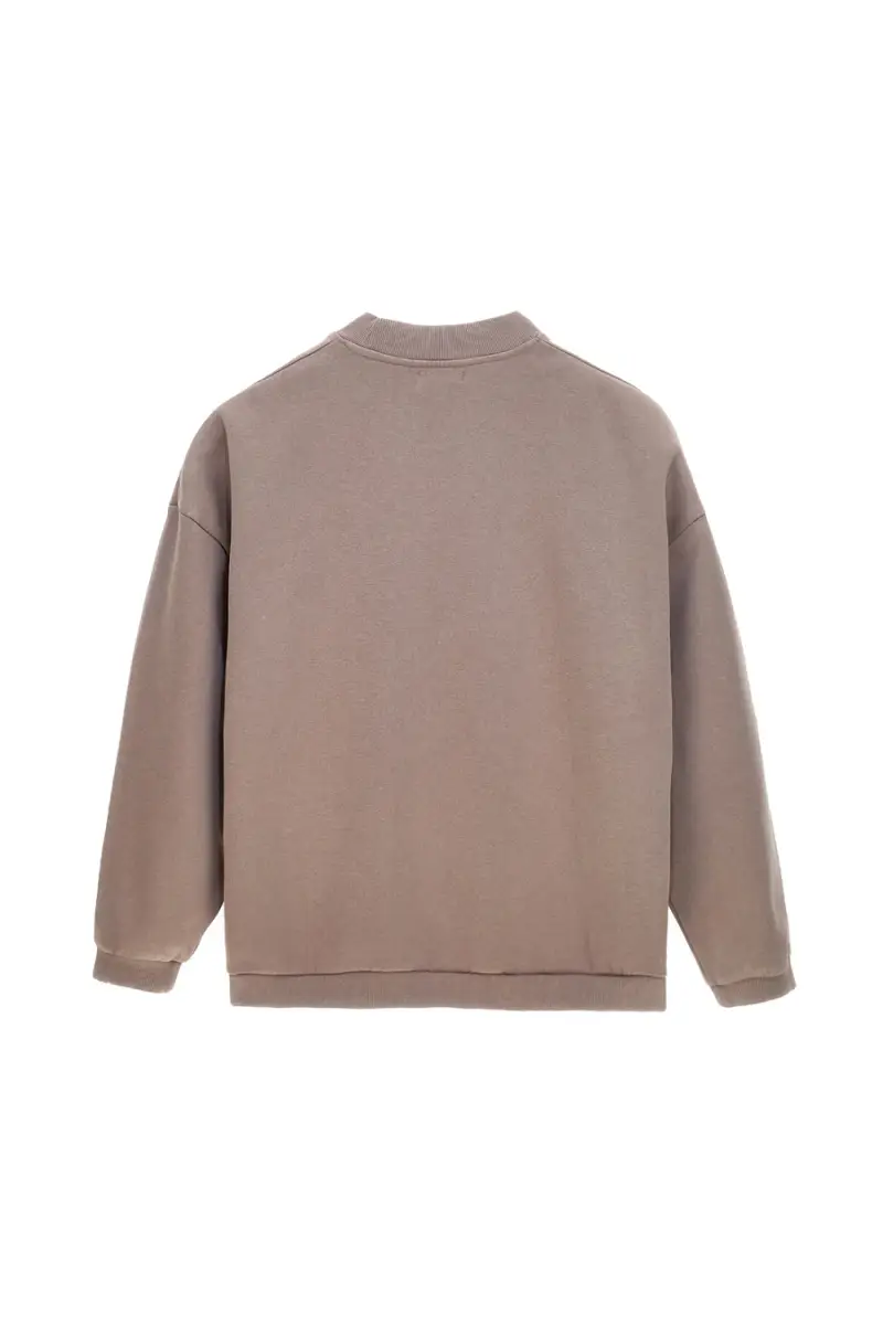 Felpa marrone collo alto interno felpato Boardman PT-F-8054 [TAUPE] miniatura 2