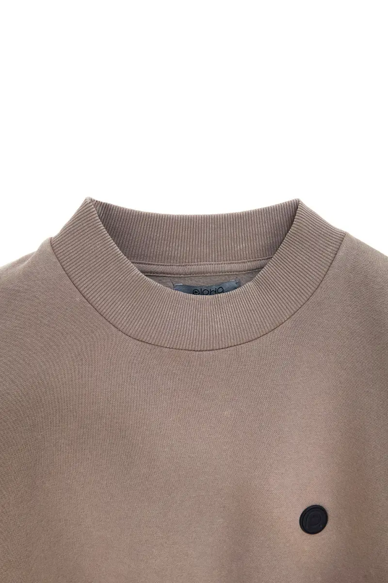 Felpa marrone collo alto interno felpato Boardman PT-F-8054 [TAUPE] miniatura 4