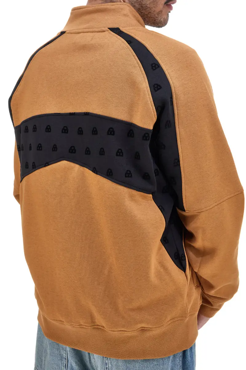 Felpa marrone e nera con cerniera centrale BOARDMAN 1001 [TABACCO] miniatura 4