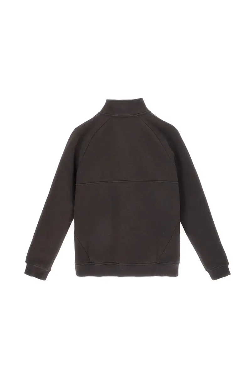 Felpa marrone mezza zip con collo alto interno felpato Boardman PT-F-8052 [CAFFE'] miniatura 3