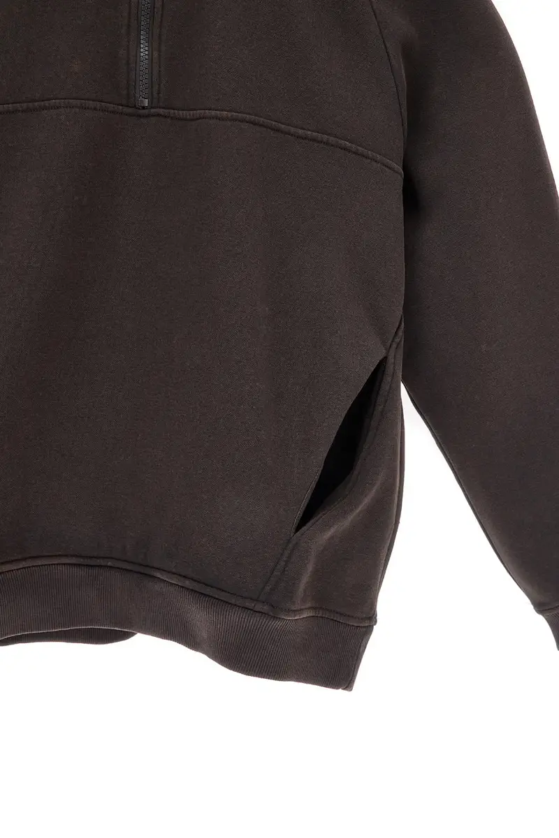 Felpa marrone mezza zip con collo alto interno felpato Boardman PT-F-8052 [CAFFE'] miniatura 4