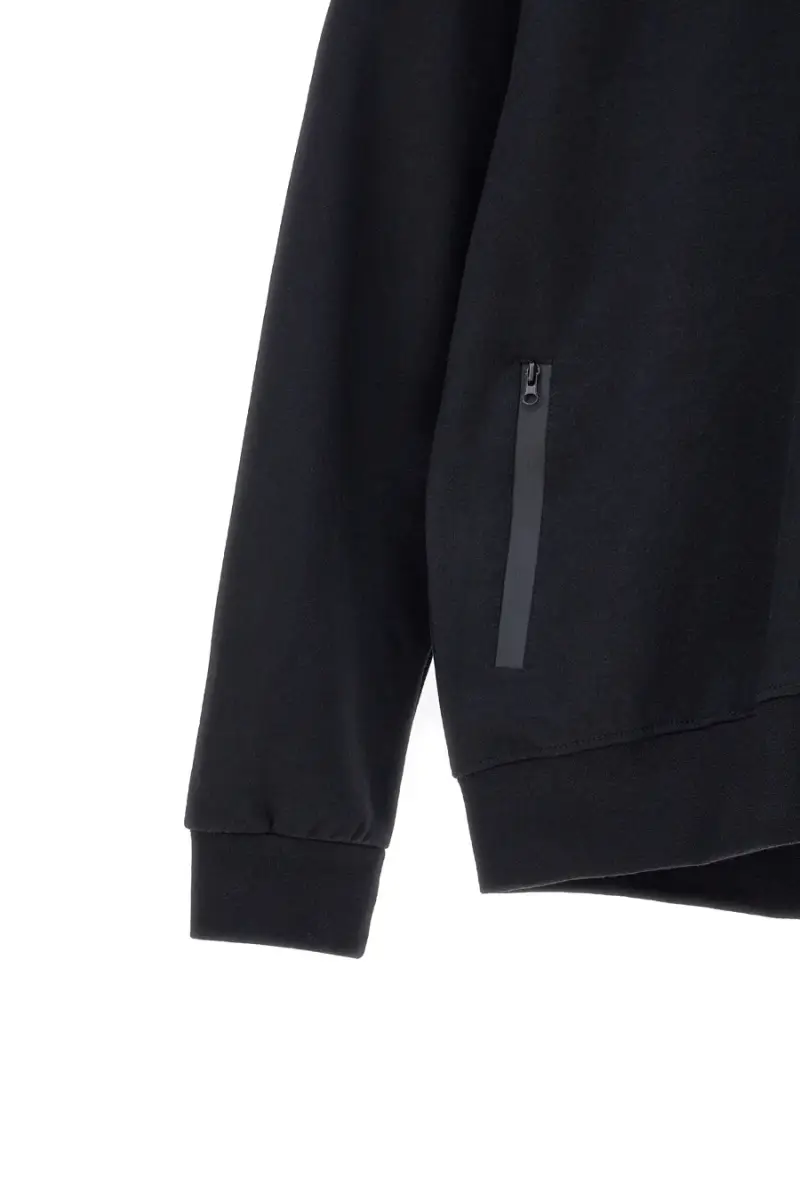 Felpa nera con zip intera e collo alto interno caldo felpato Boardman NBY327 [NERO] miniatura 2