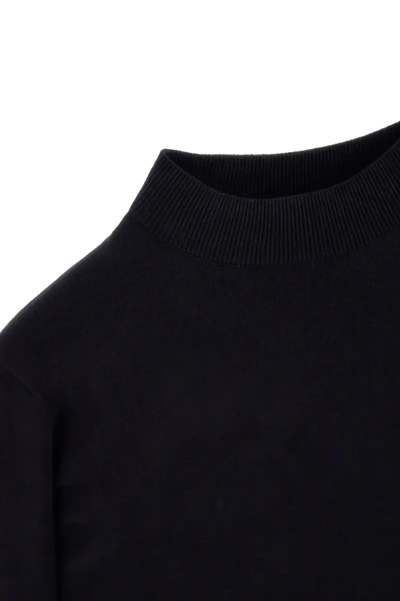 Maglione leggero nero collo alto Boardman NBY8220 [NERO] miniatura 3