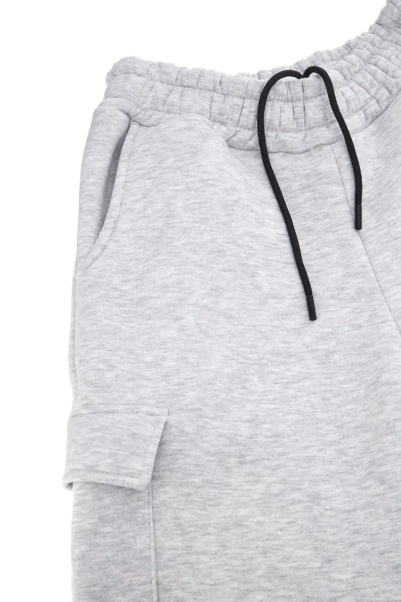 Pantaloni grigio chiaro cargo interno felpato Boardman 700 [GREY MELANGE] miniatura 4