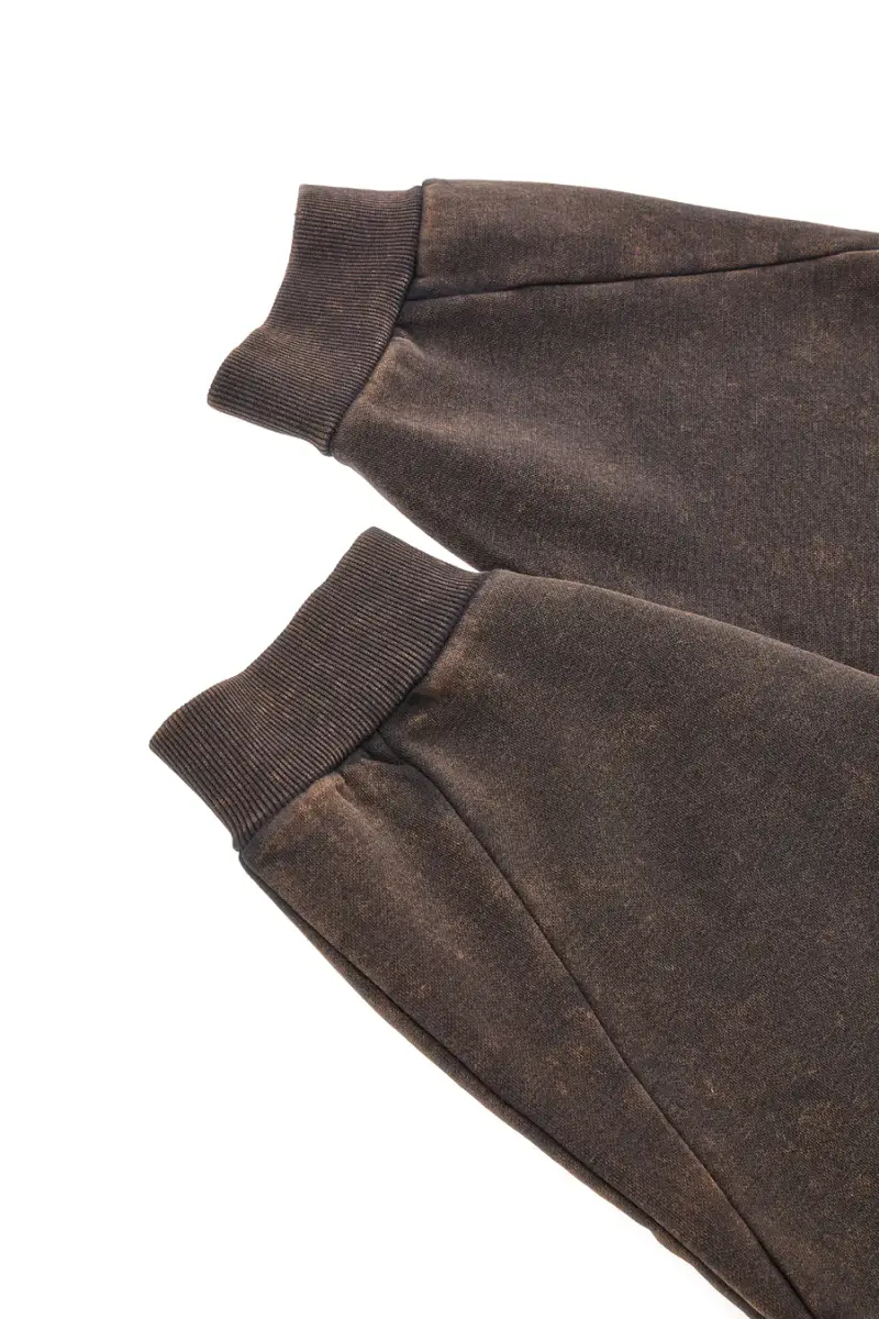 Pantaloni jogger marrone effetto vintage interno caldo felpato Boardman PT-P-8053 [CAFFE'] miniatura 2