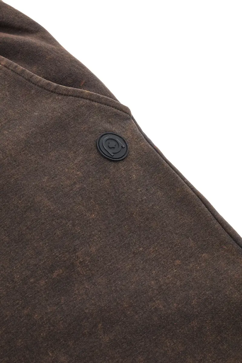 Pantaloni jogger marrone effetto vintage interno caldo felpato Boardman PT-P-8053 [CAFFE'] miniatura 5