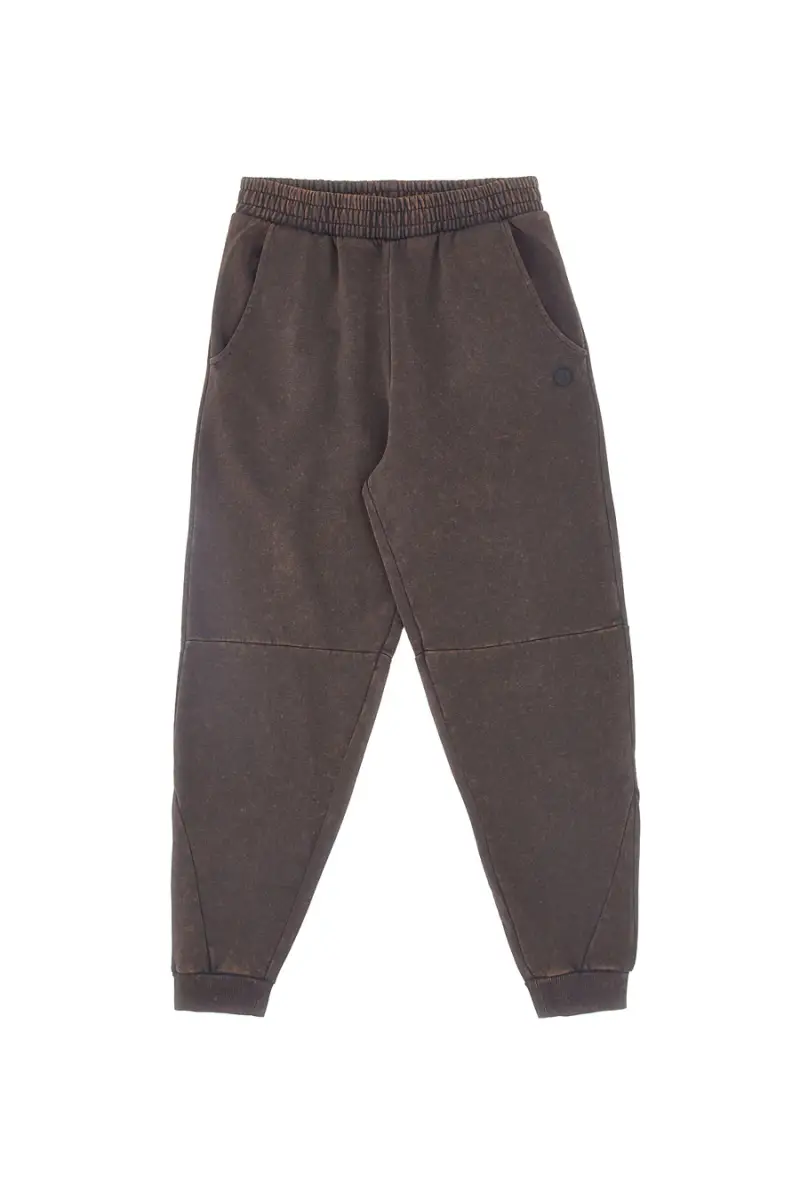 Pantaloni jogger marrone effetto vintage interno caldo felpato Boardman PT-P-8053 [CAFFE']