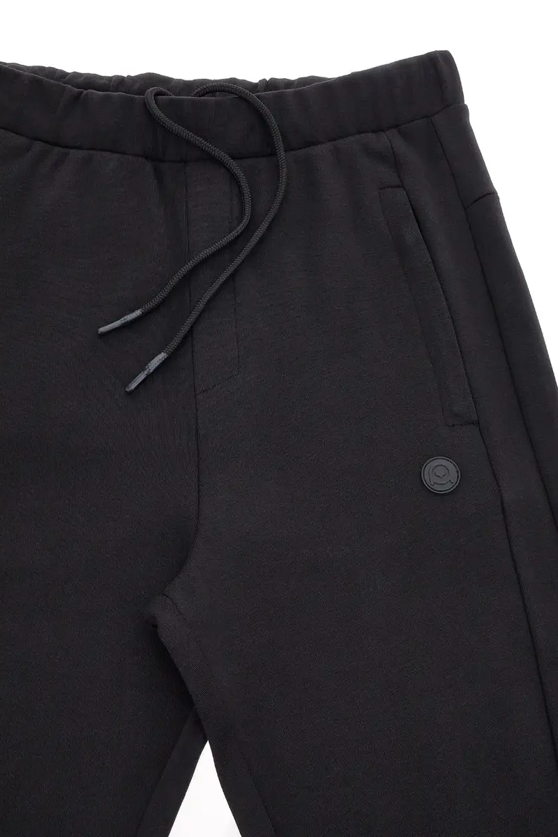 Pantaloni jogger neri con inserti tono su tono Boardman PT-P-8056 [NERO] miniatura 4