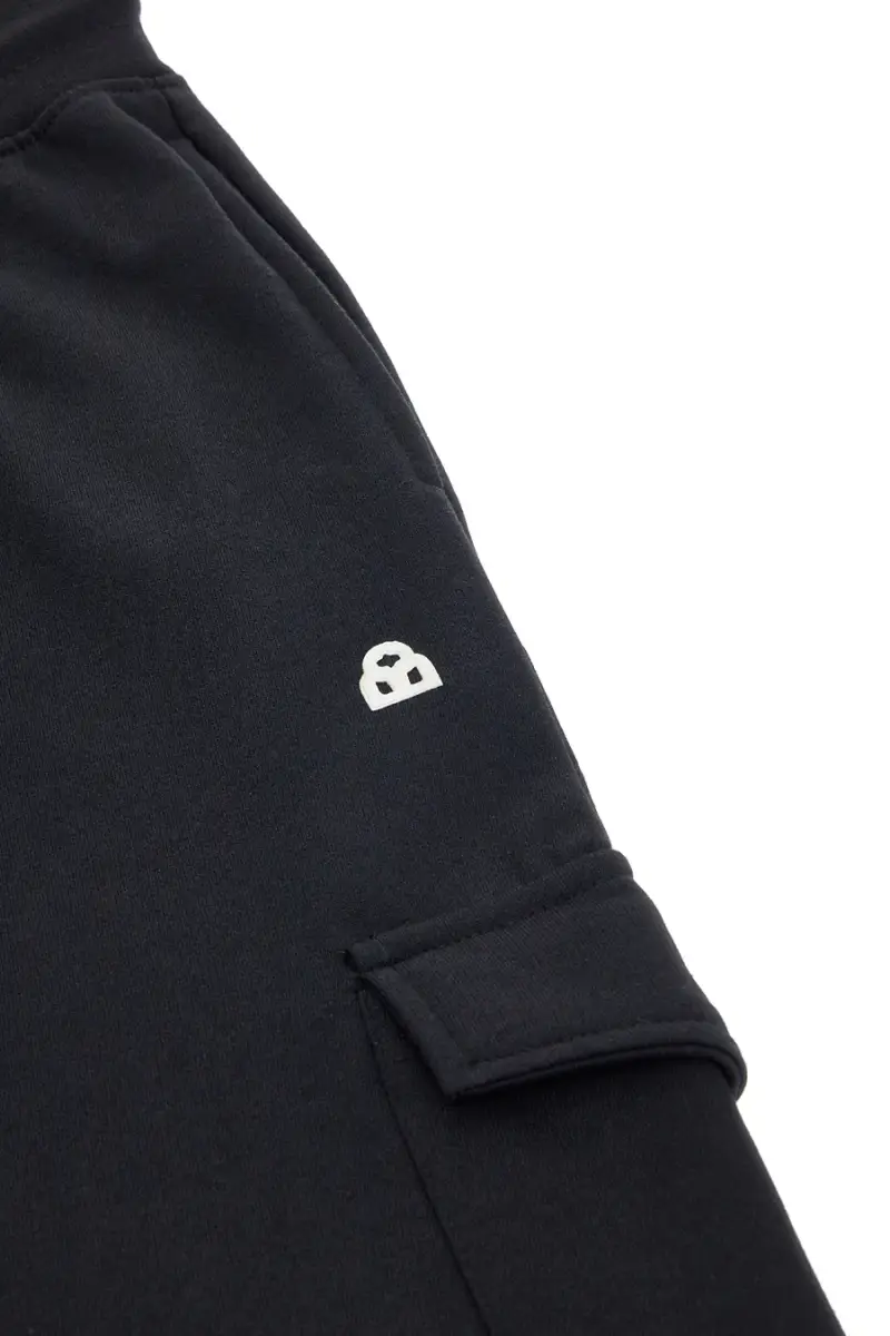 Pantaloni neri cargo interno felpato Boardman NBY821 [NERO] miniatura 5