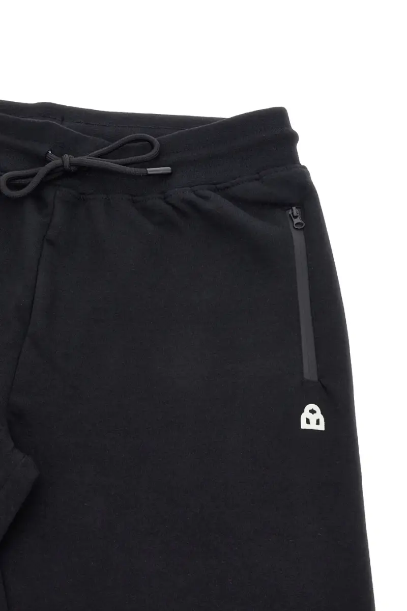Pantaloni neri in felpa con zip Boardman NBY814 [NERO] miniatura 4