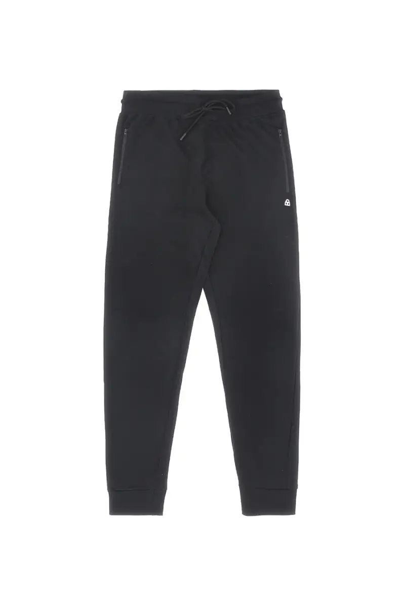 Pantaloni neri in felpa con zip Boardman NBY814 [NERO]