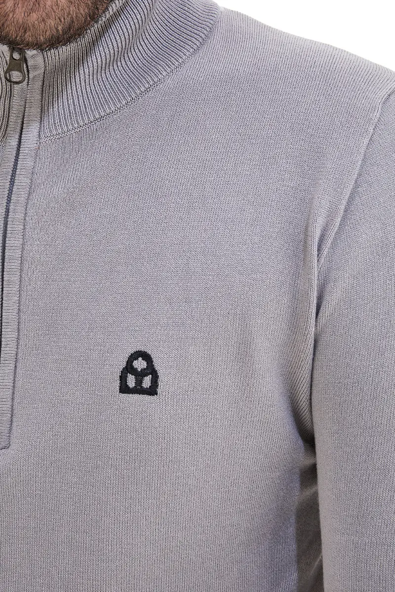 Pullover grigio con mezza cerniera BOARDMAN NBY8017 [GRIGIO] miniatura 2