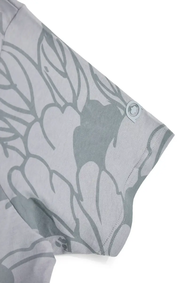 T-shirt in cotone grigia con stampa floreale Boardman Alpha pt-t-9063 [GRIGIO CHIARO] miniatura 4