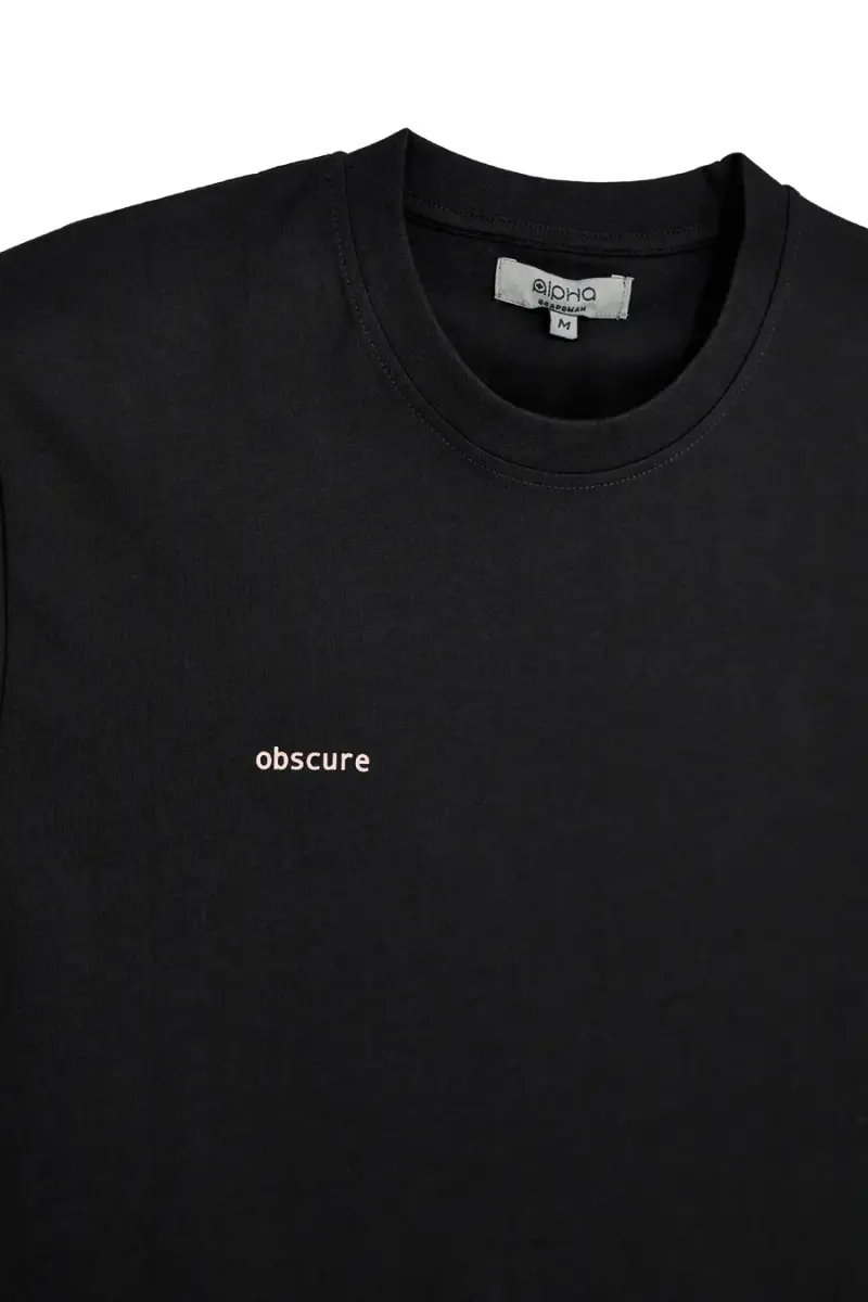 T-shirt in cotone nera con stampa grafica Boardman Alpha pt-t-9062 [NERO] miniatura 2