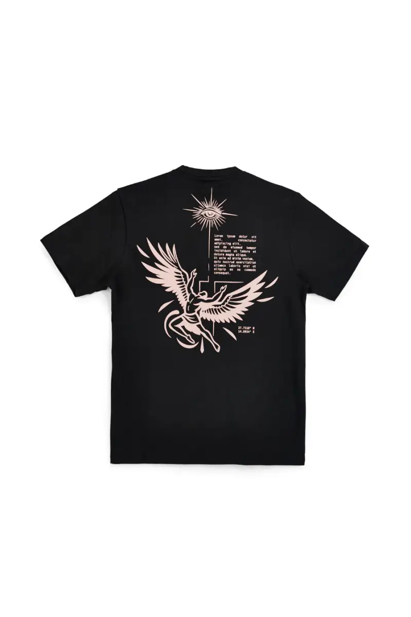 T-shirt in cotone nera con stampa grafica Boardman Alpha pt-t-9062 [NERO] miniatura 3