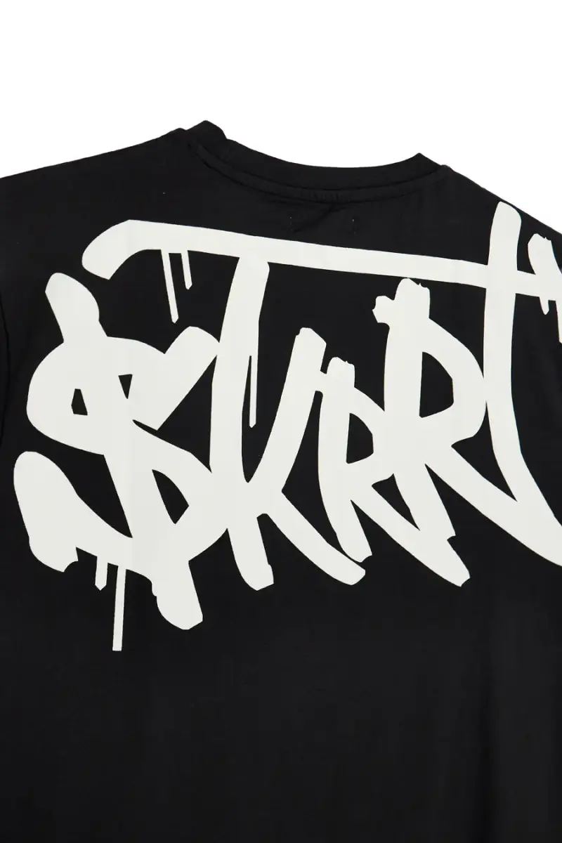 T-shirt in cotone nera con stampa grafica Boardman Alpha pt-t-9074 [NERO] miniatura 4