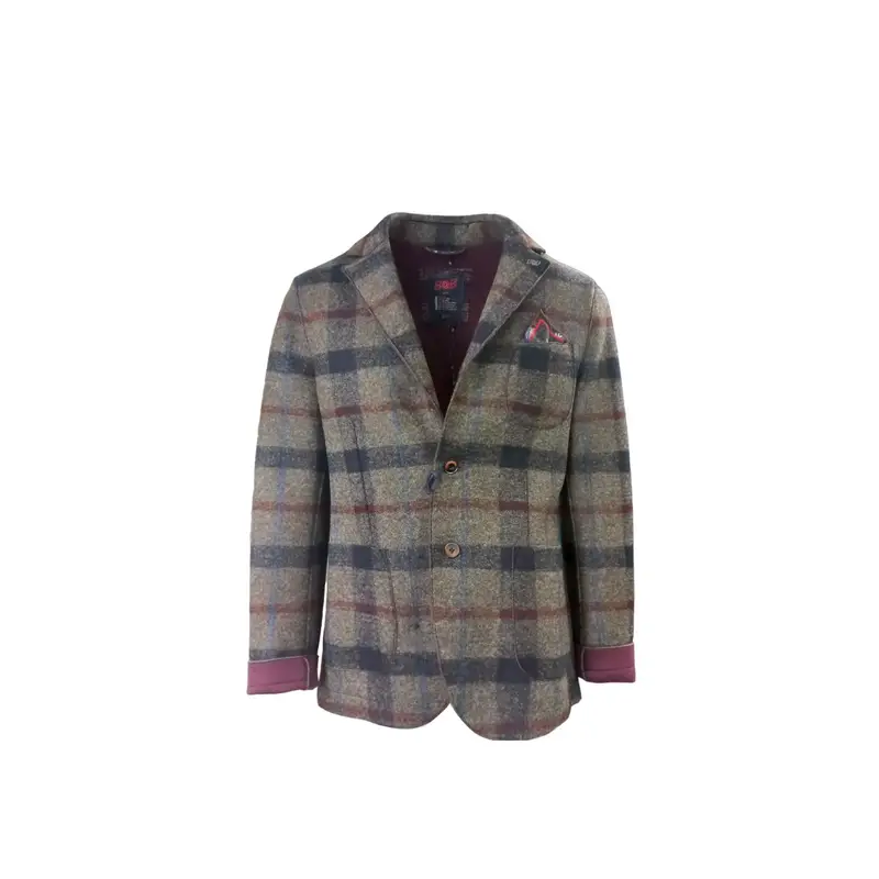 Bob - Giacca Monopetto Grigio Blu A23CHALK378 T378