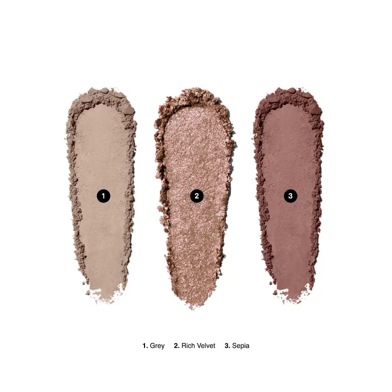 Ombretti Essential Eye Shadow Trios Smokey Plum - Ombretti, Palette miniatura 3