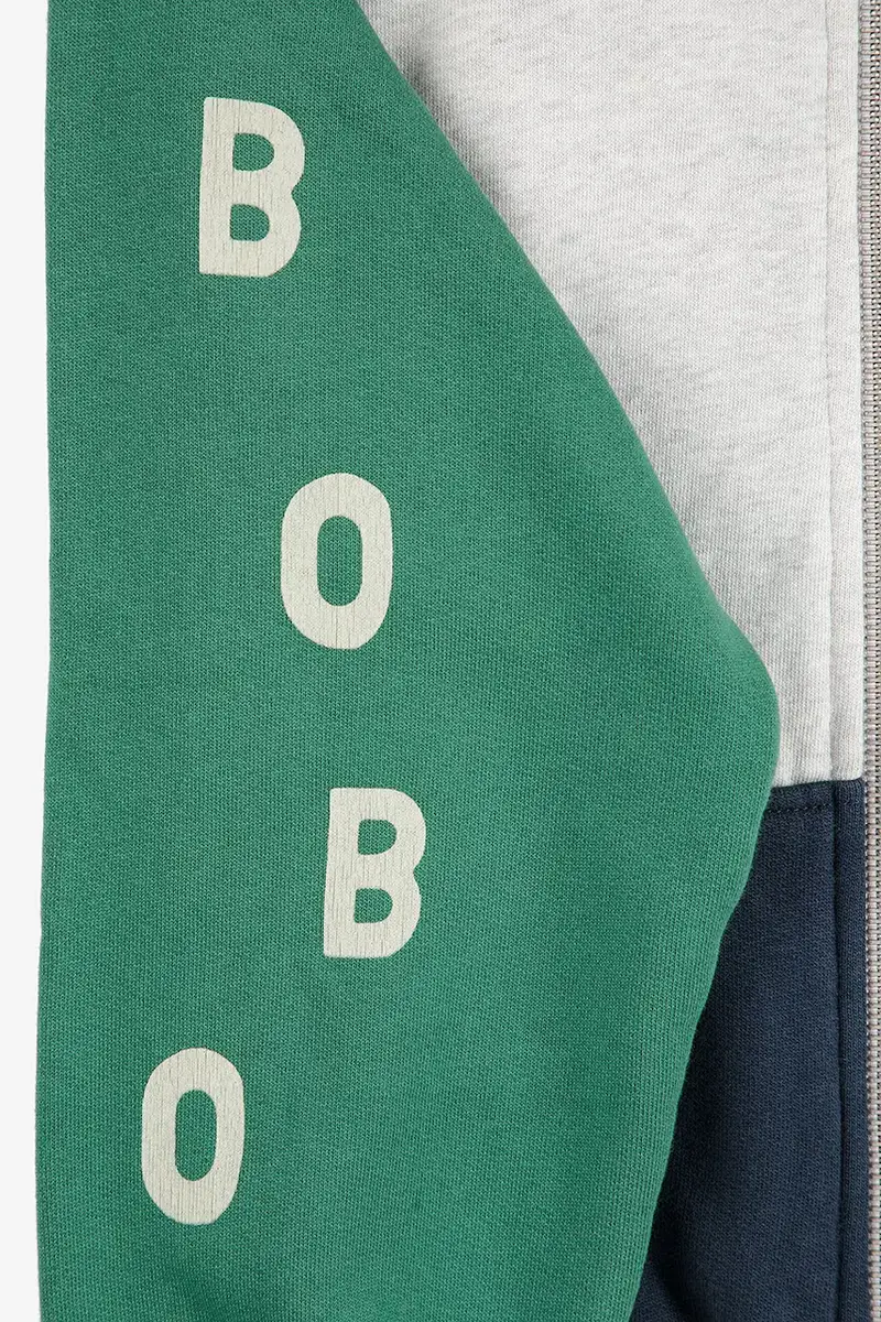 felpa in cotone bambino/a colore grigio 225AC052 miniatura 3