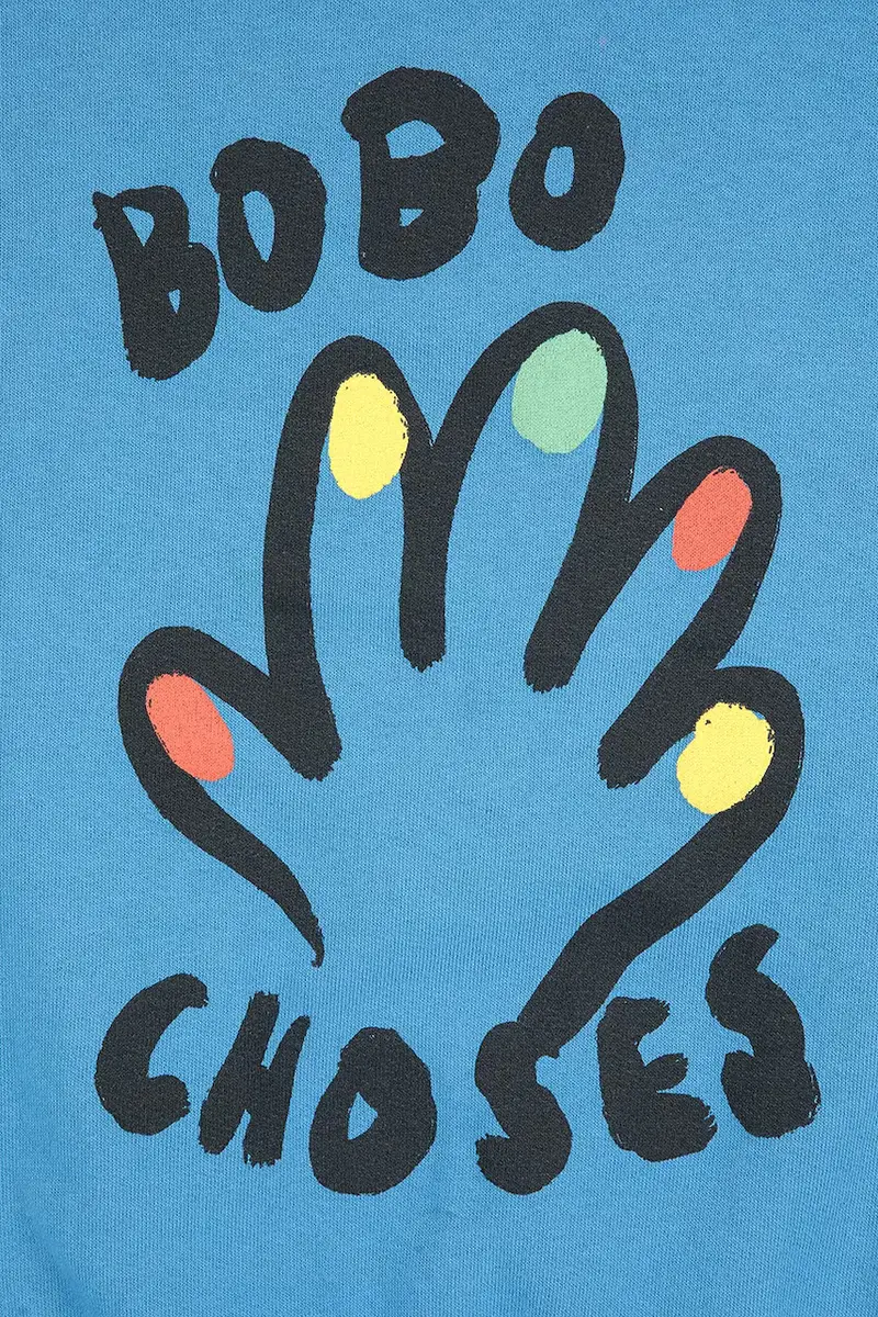 felpa in cotone bambino/a High Five colore blu 225AC035 miniatura 3