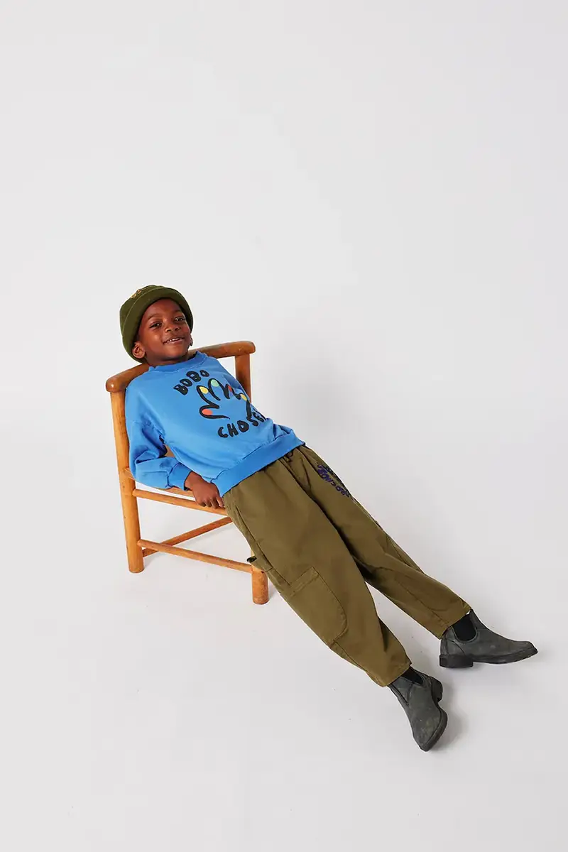 felpa in cotone bambino/a High Five colore blu 225AC035 miniatura 5