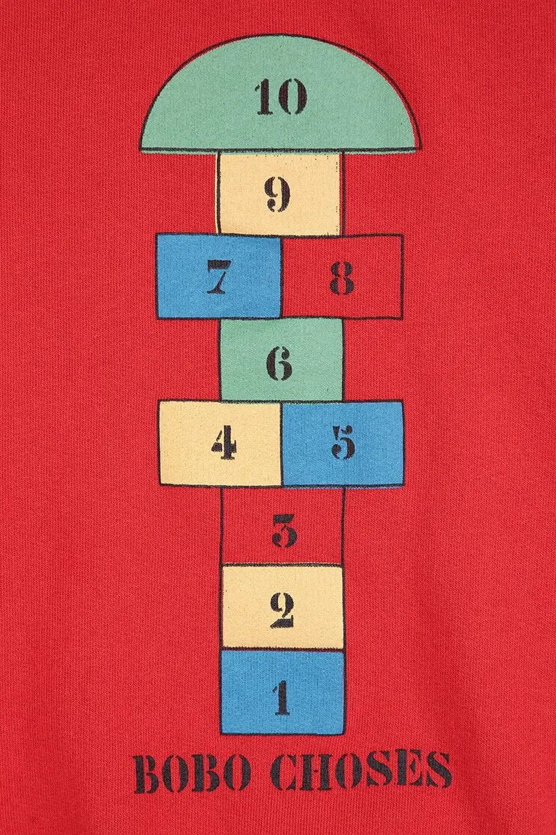 felpa in cotone bambino/a Hopscotch colore rosso 225AC036 miniatura 3